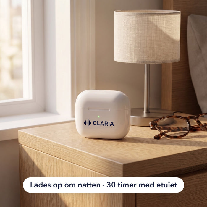 Opladeretuiet på natbordet, 30 timer