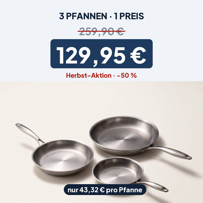 LAMIER Titan-Pfannenset 26, 28 und 30 cm