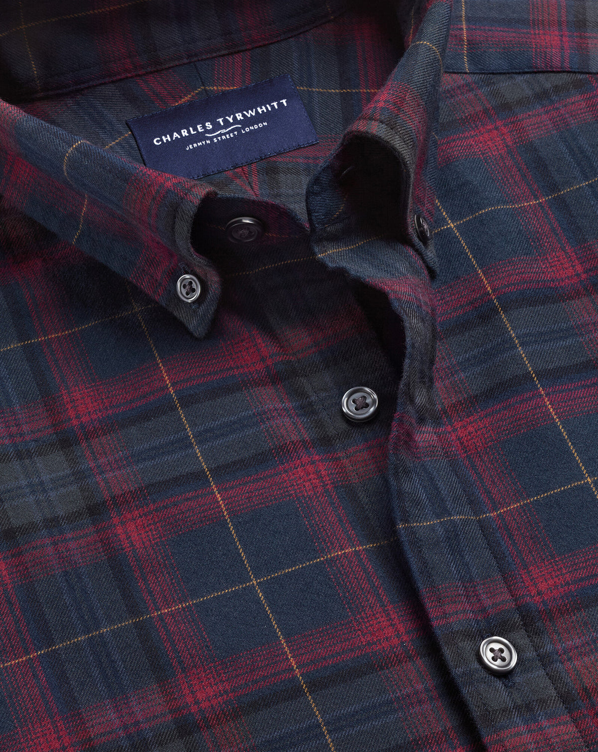 Chemise en flanelle brossée – Carreaux marine