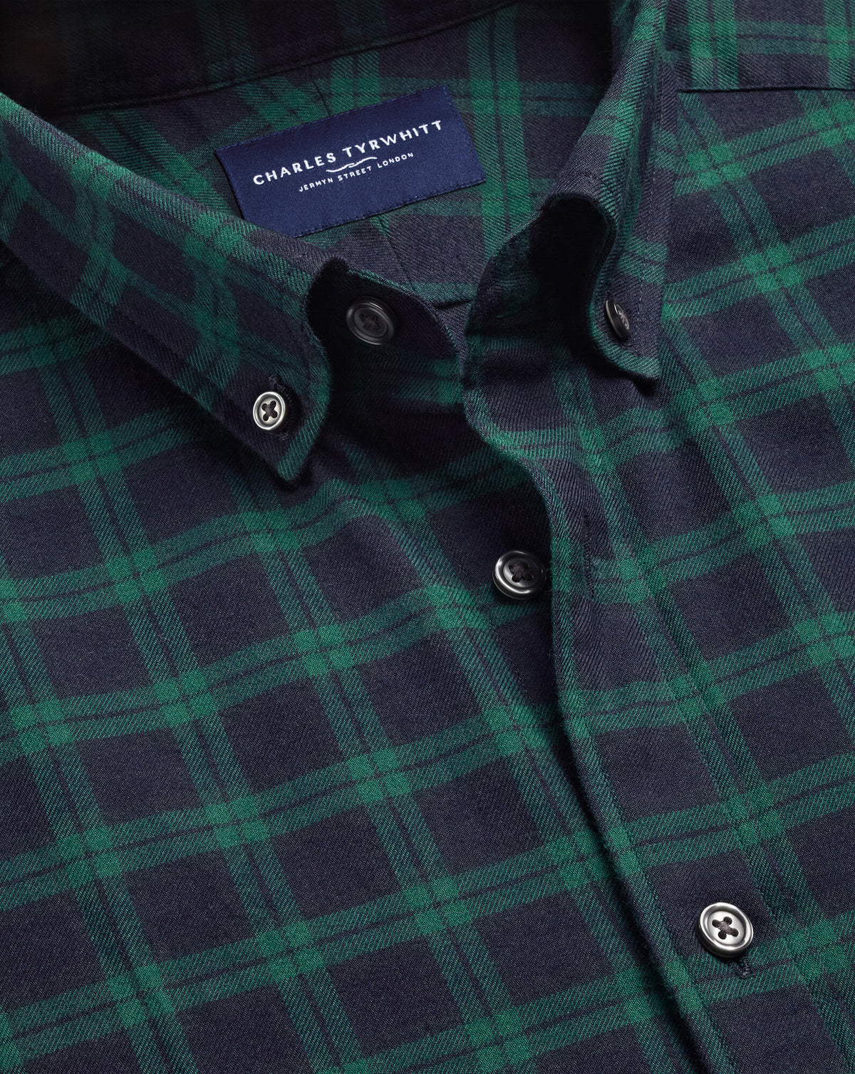 Chemise en flanelle brossée – Carreaux vert