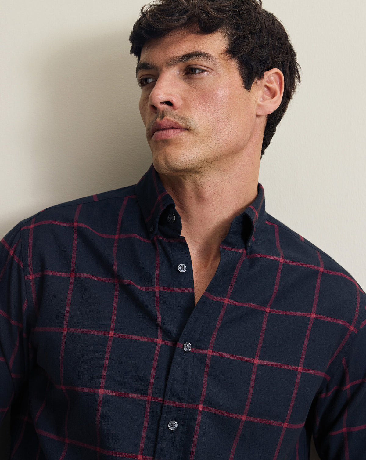 Chemise en flanelle brossée – Carreaux rouge