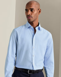 Chemise twill sans repassage – Bleu ciel