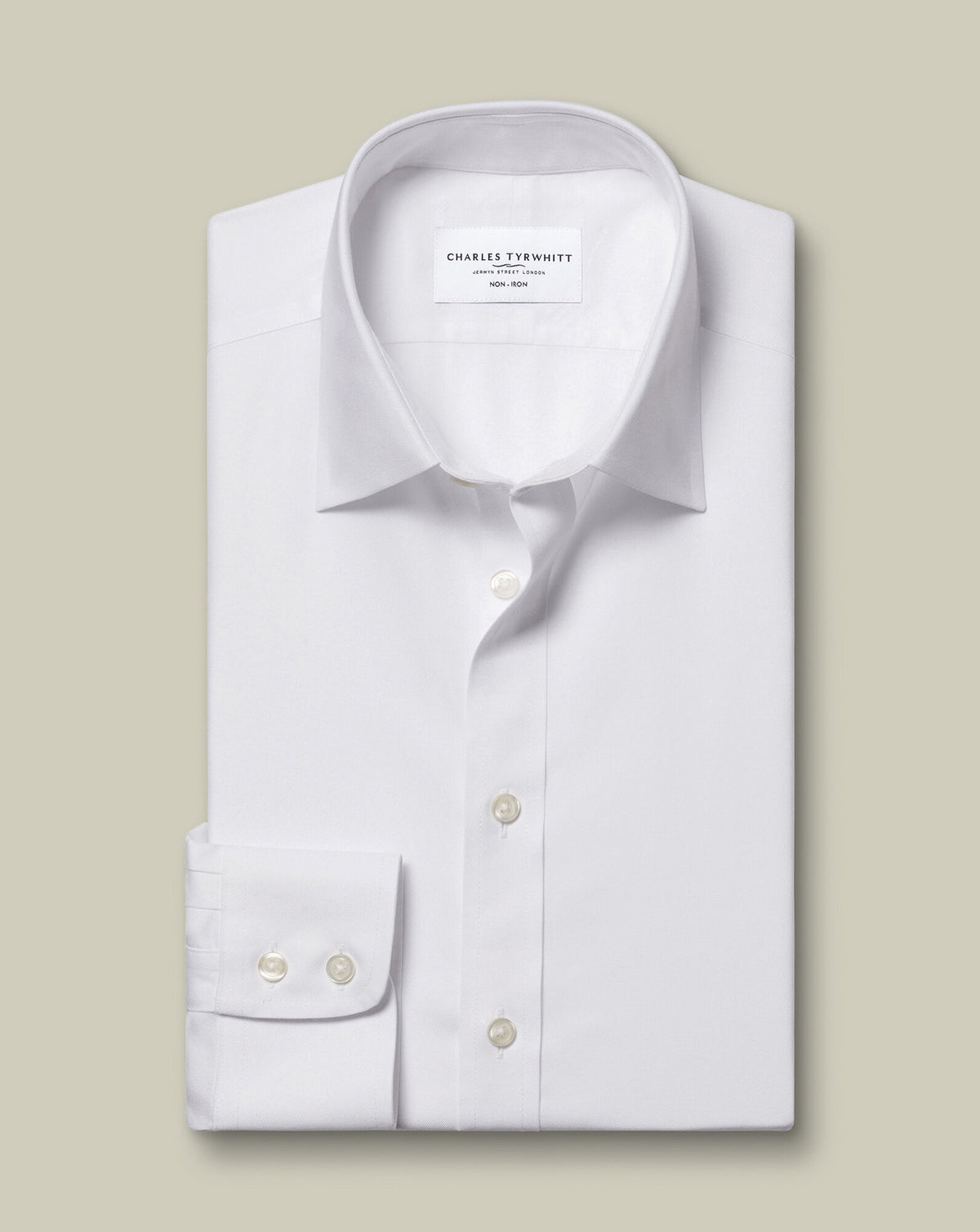 Chemise twill sans repassage – Blanc