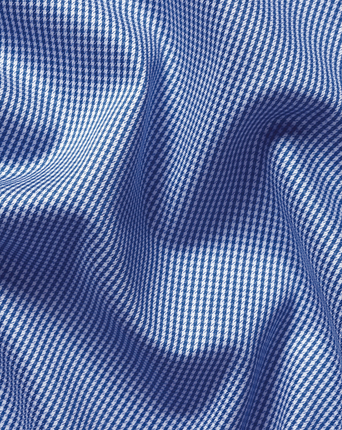 Chemise twill sans repassage – Pied-de-poule bleu