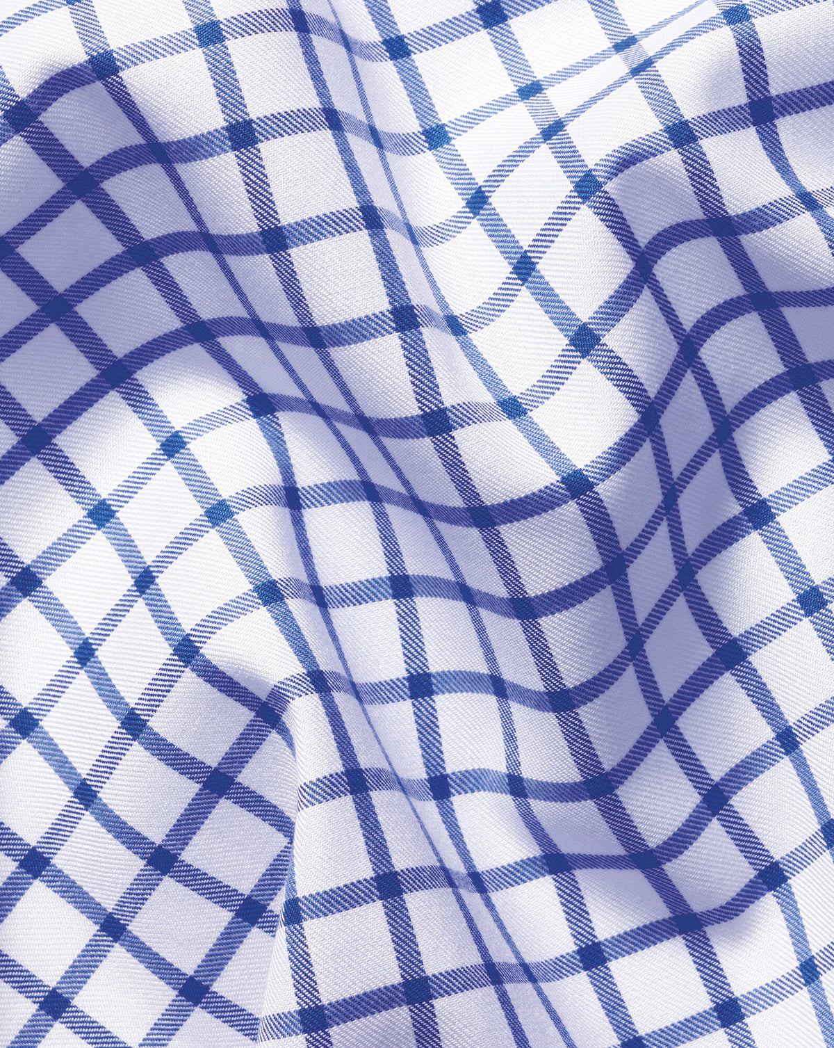 Chemise twill sans repassage – Carreaux cobalt