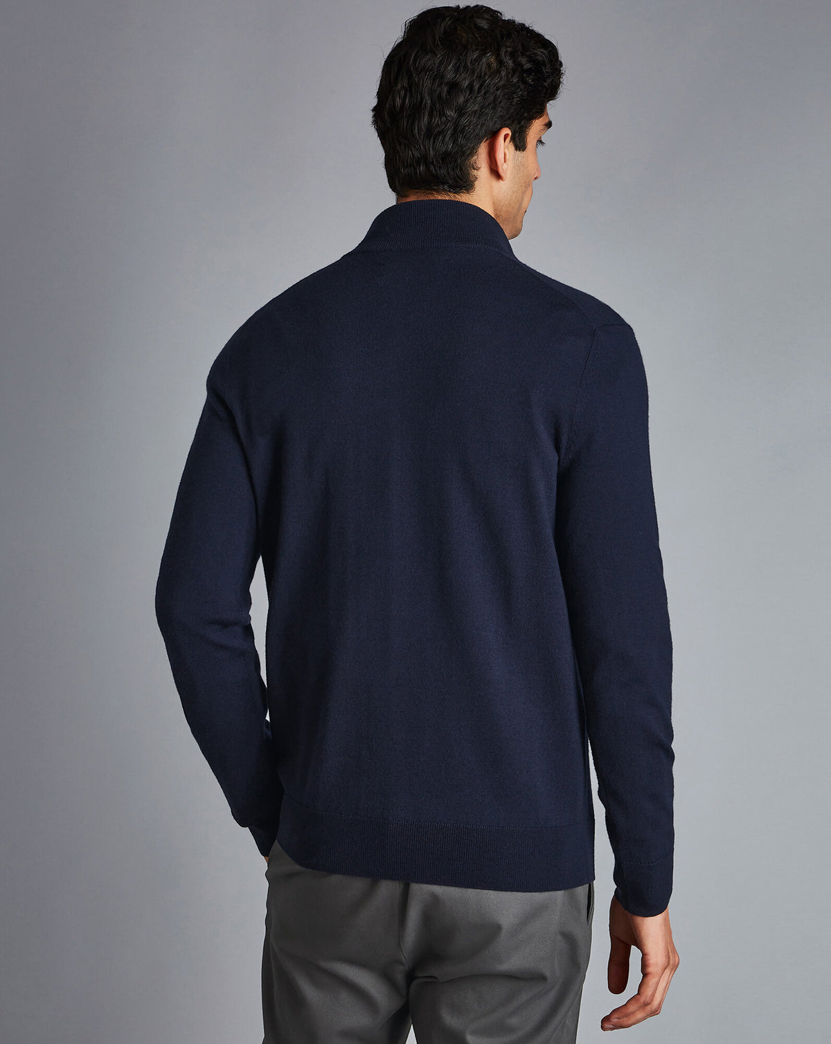 Pull camionneur en mérinos – Marine