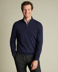 Pull camionneur en mérinos – Marine