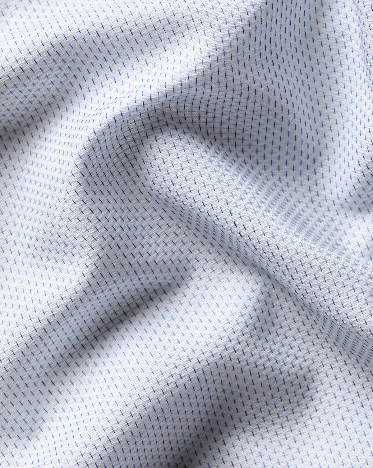 Chemise stretch texturée sans repassage – Blanc et bleu ciel