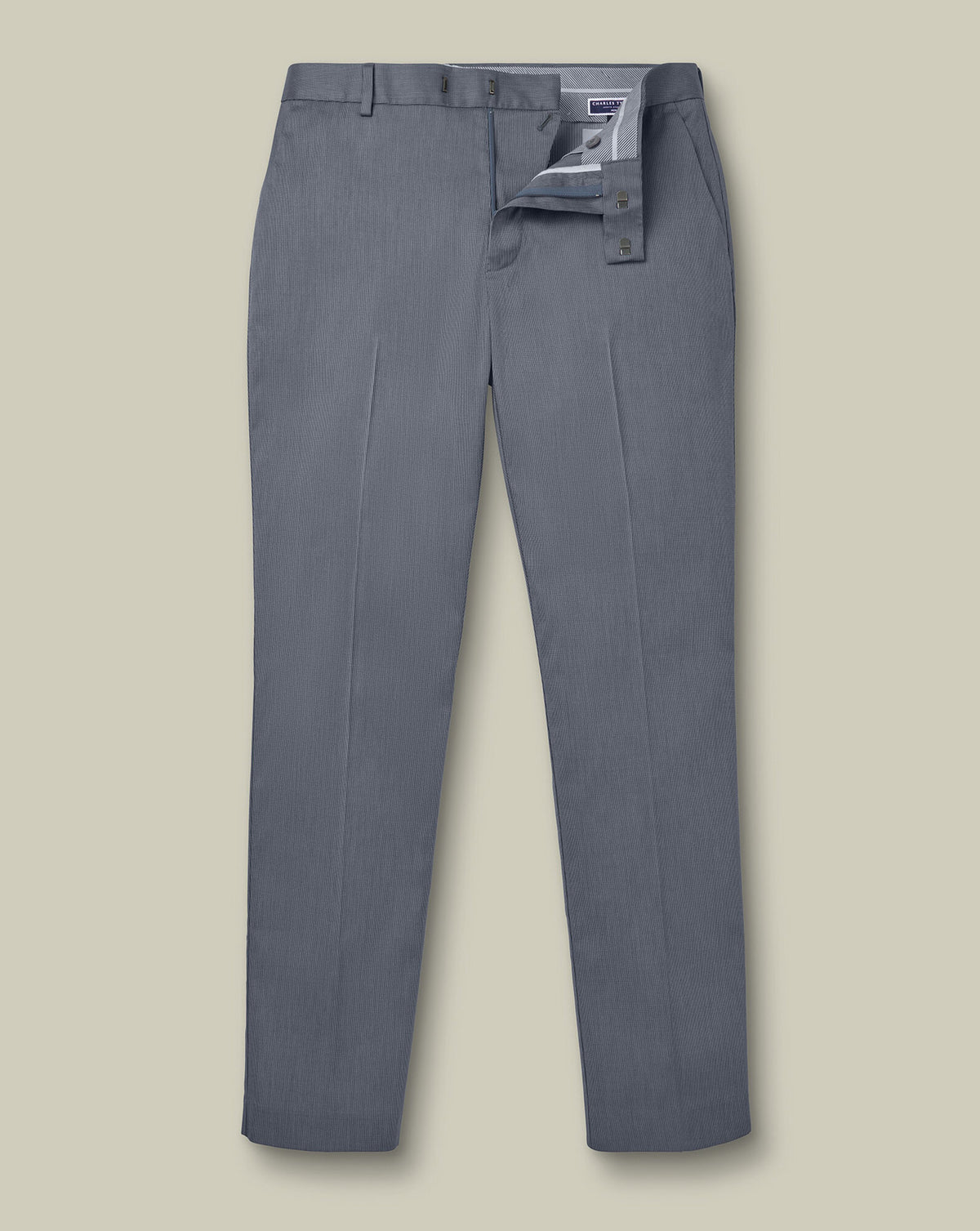Pantalon habillé texturé – Bleu acier