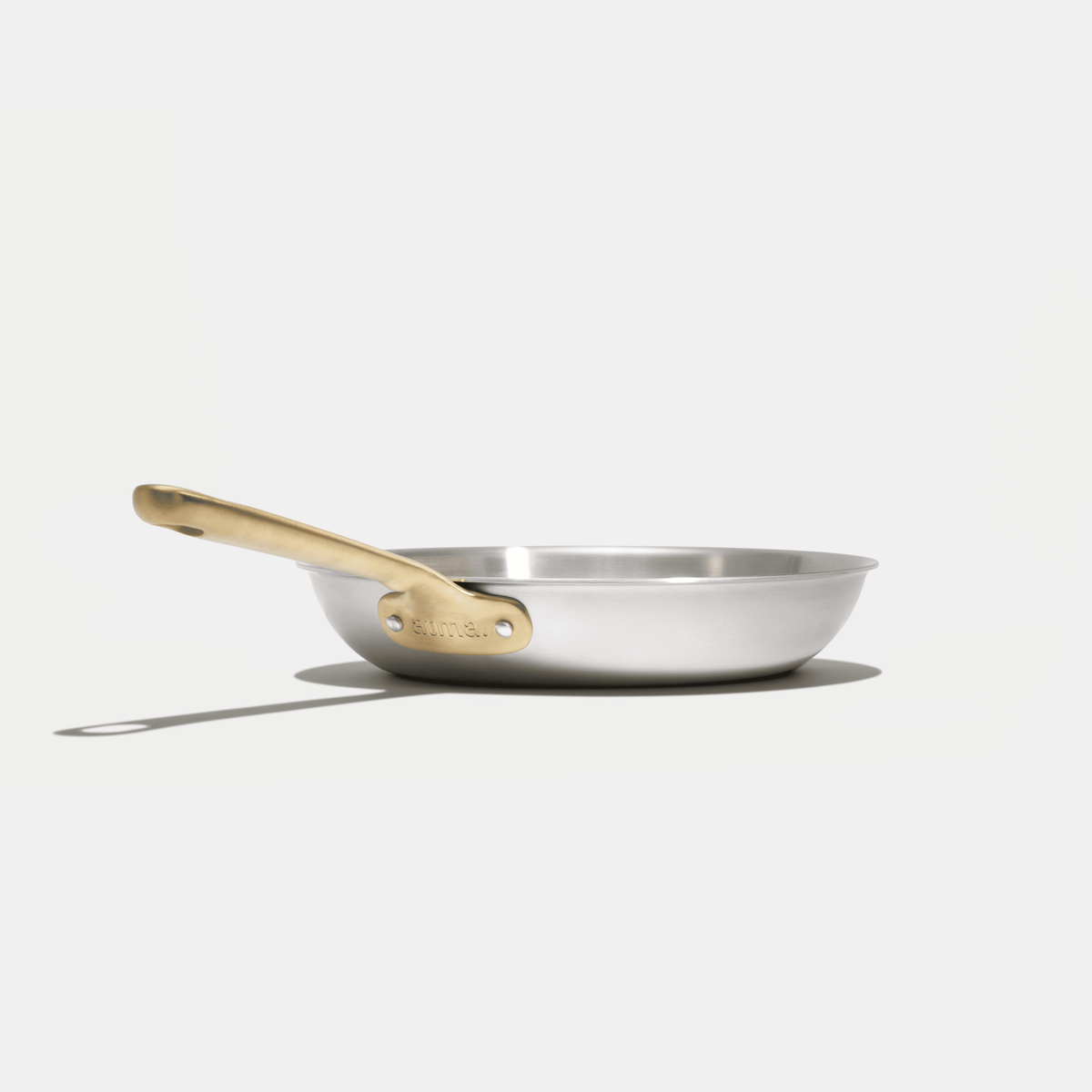 La bonne poêle en inox, manche doré - 30 cm