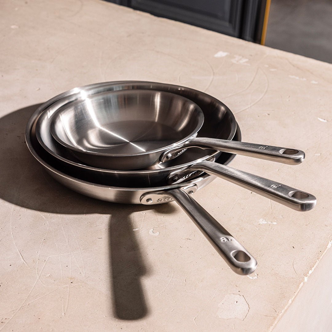 Pack Brigade - set de 3 poêles en inox - Précommande