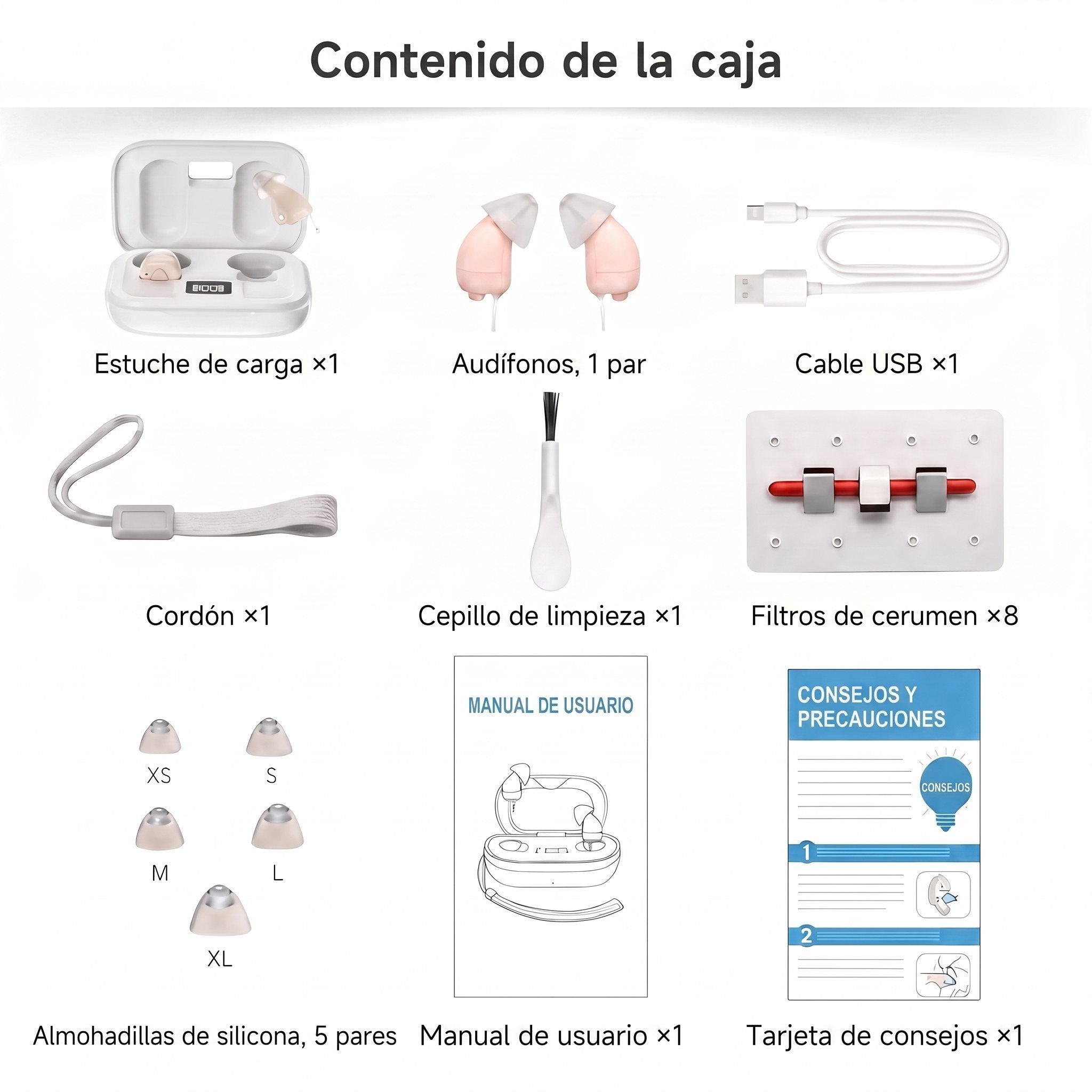 Contenido de la caja de CLARIA Mini